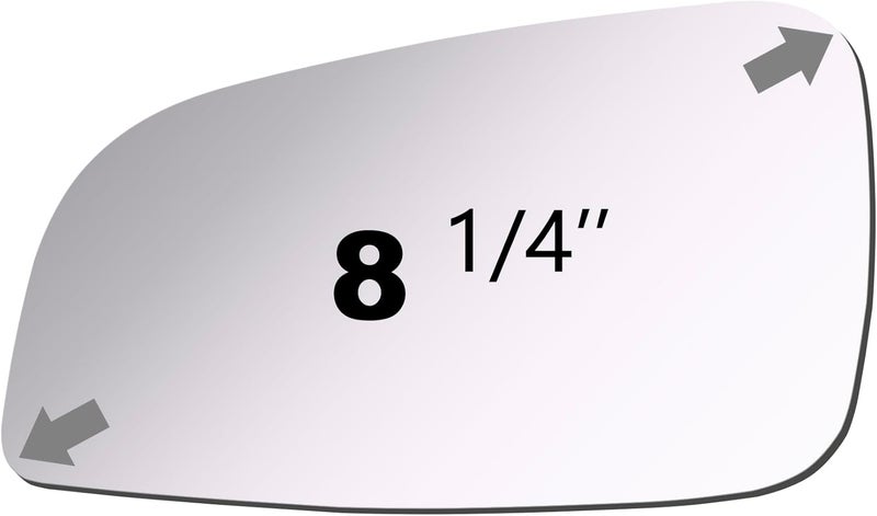 Reyee Mirror Glass fit for 2008 2009 2010 2011 2012 Chevy Malibu LS, LT 2007 2008 2009 Saturn Aura Driver Left Side Mirror Glass LH No Backing Plate Flat Including Adhesive - Image 2